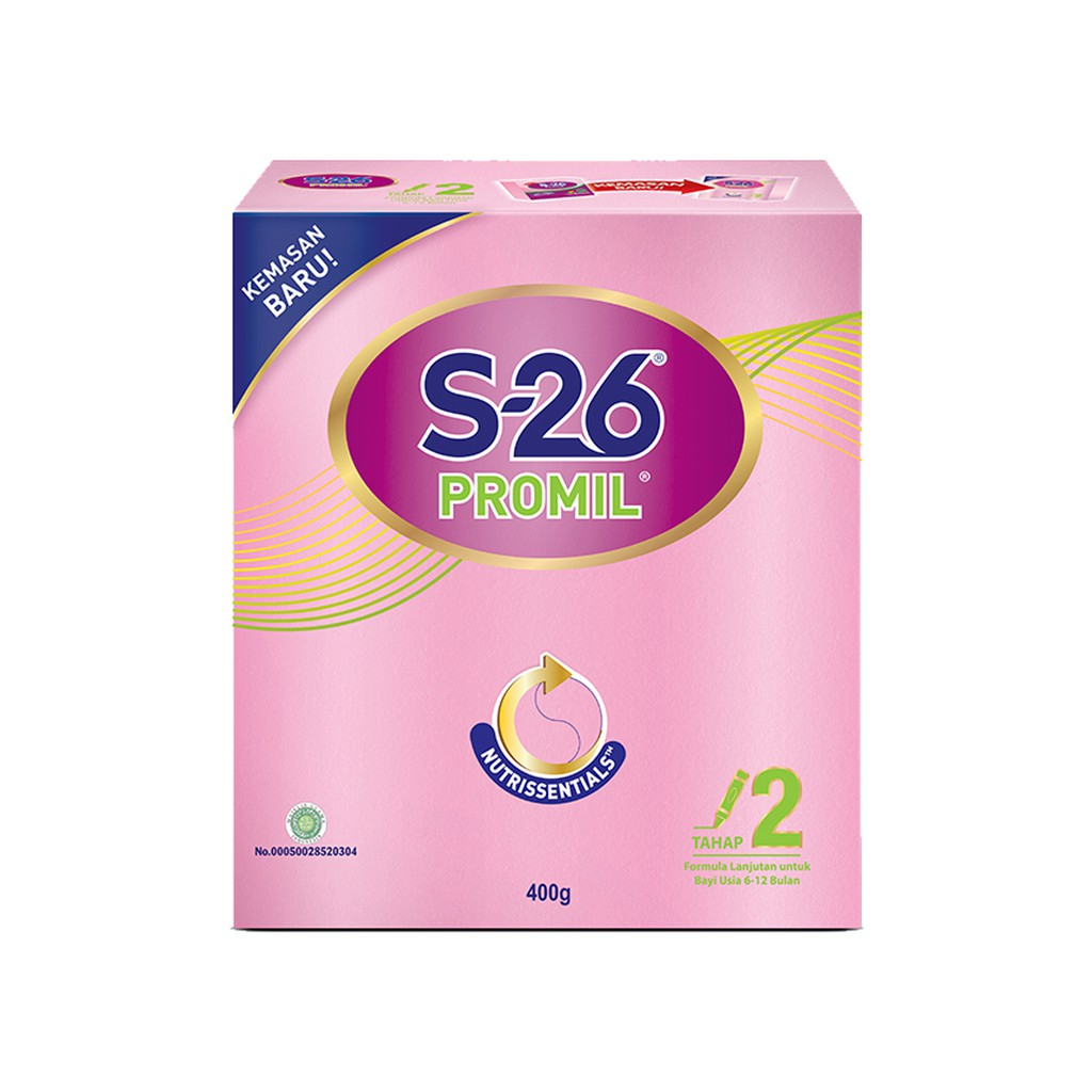 S-26 Promil Tahap 1 Susu Formula  Usia 0-6 Bulan, Kotak 400 gr