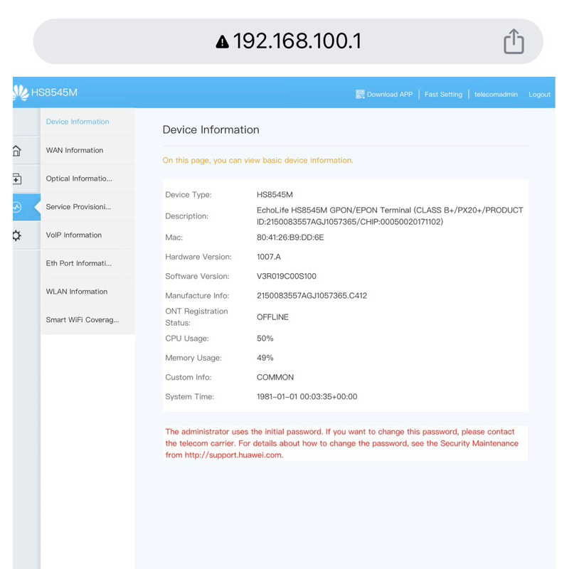 HUAWEI HS8545M XPON EPON GPON