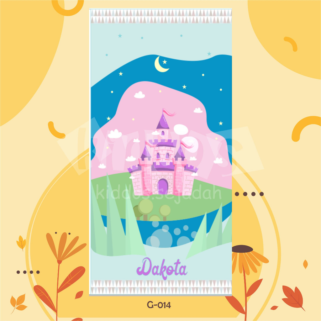 G-014 SEJADAH ANAK PEREMPUAN/ SEJADAH CUSTOM NAMA/ SEJADAH ANTI SLIP