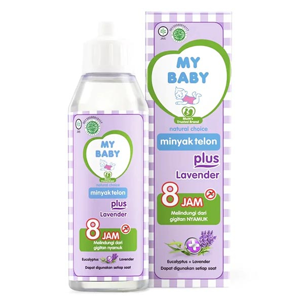 MY BABY Minyak Telon Plus Lavender Minyak Bayi Anti Nyamuk Tahan Lama 8 Jam 60ml / 90ml / 150ml