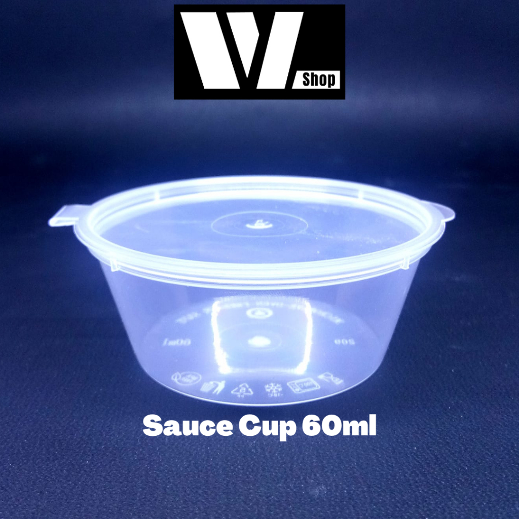 Tempat Saus Cup Thinwall 60ml Wadah Saos Sambal Plastik Klir Thin wall Sauce Cup 60 ml WL Shop WLSHOP1