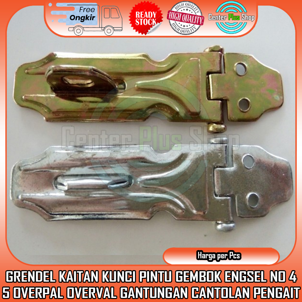 Overpal Overval Grendel Kaitan Kunci Pintu Gembok Engsel Kzk No 4 5 2 In Inci Inch Inchi Gantungan C