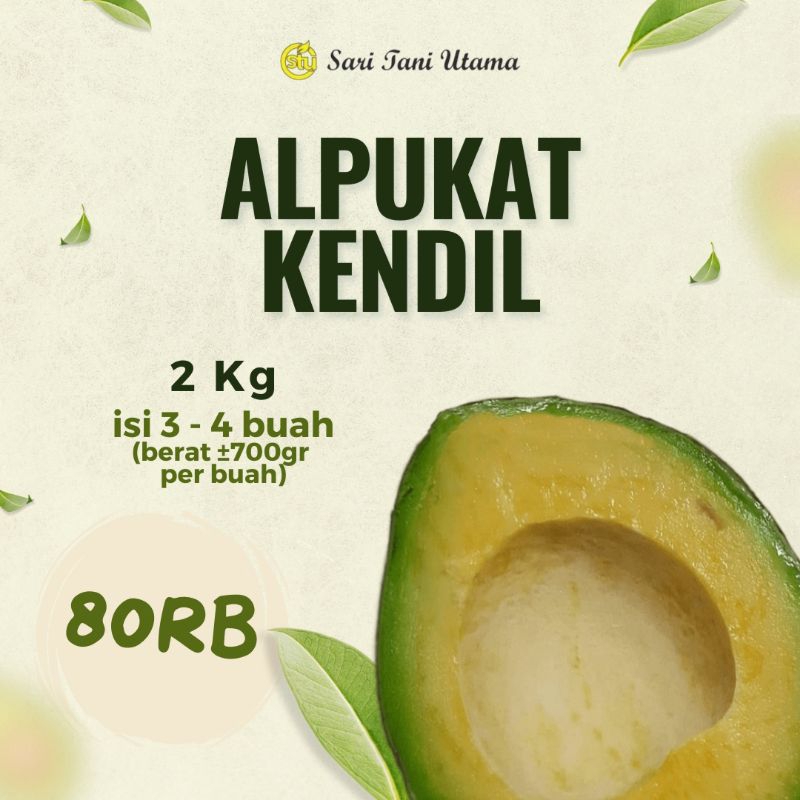 

Alpukat Mentega Kendil 2Kg Isi 3-4 Buah