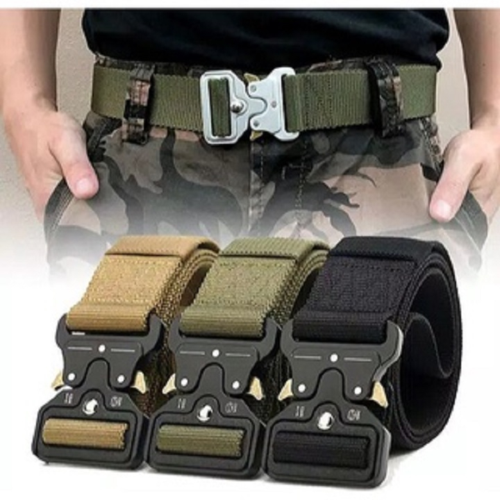 Gesper tactical outdoor - Bahan Nylon Kepala besi