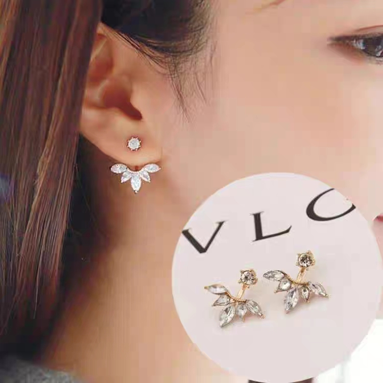 [COD] 20 Model Korea Anting Tusuk Wanita Elegan dengan Hiasan Kristal Berlian Imitasi