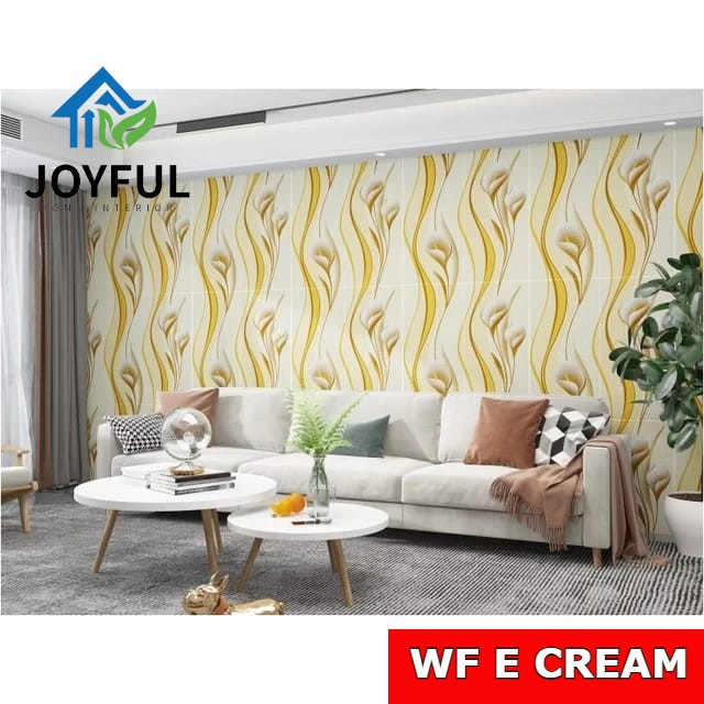 WALLPAPER 3D FOAM (70X70CM) • MOTIF SULUR BUNGA • High Quality