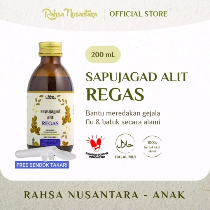 

Regas dan Cerlang Jamu Anak Rahsa Nusantara 100ml