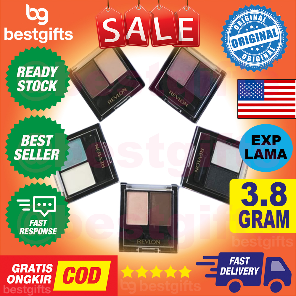 REVLON WET DRY SHADOW EYESHADOW DUO WARNA INTENS DAN TAHAN LAMA 3.8 GRAM - MIDNIGHT BLUSH