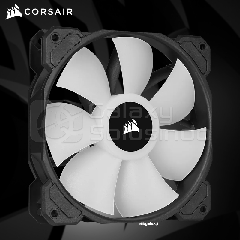 Corsair iCUE SP120 RGB ELITE Performance 120mm Black PWM Fan - 3 Pack with Lighting Node CORE