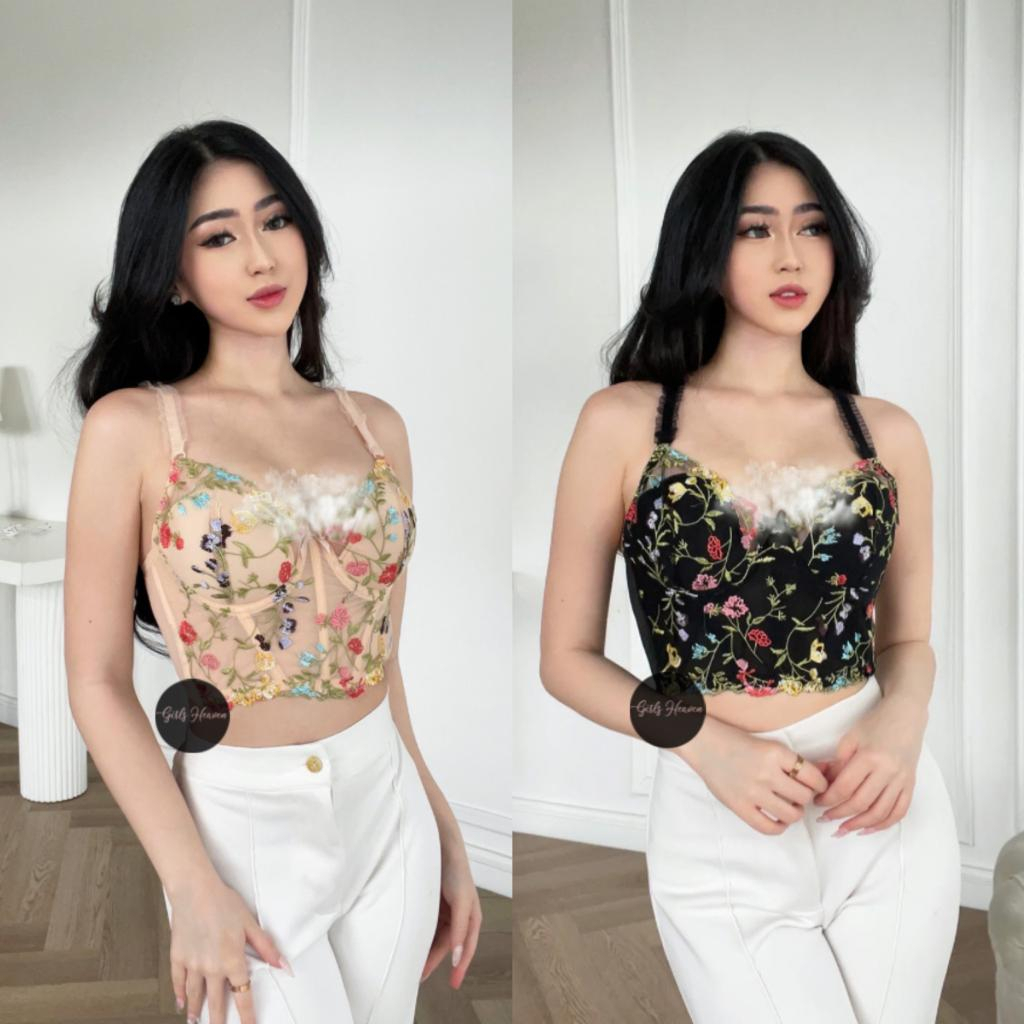 Sofia Sexy Bustier Set Thong [ Girlsheaven_id ]