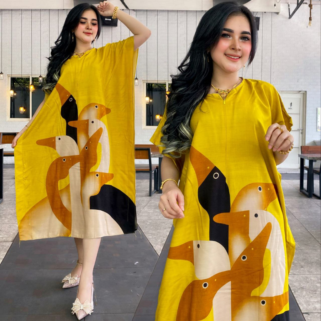 Baju Daster Jumbo Busui Resleting Depan Karakter Pilih Motif &amp; Warna Lucu Unik Homedress Wanita Kekinian LD 120 Rayon Adem Tidak Nerawang Grosir Murah Pekalongan