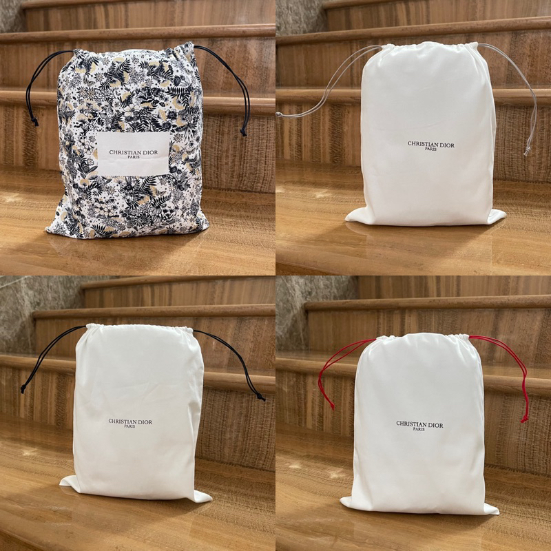 CHRISTIAN DIOR DRAWSTRING POUCH BAG BIG SIZE KANTONGAN SERUT KAIN