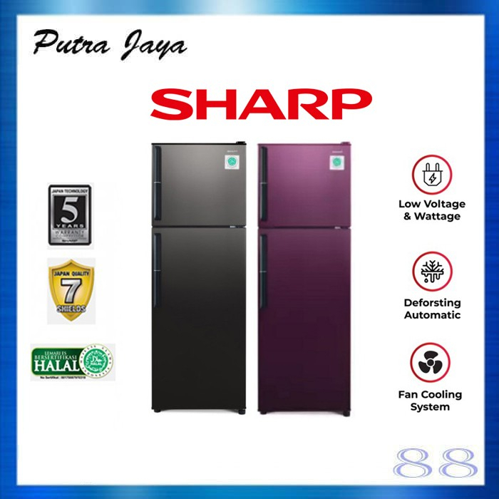 Sharp Kulkas 2 Pintu SJ-246GC-SD/SR / SJ 246 GCSD GCSR / SJ246GC