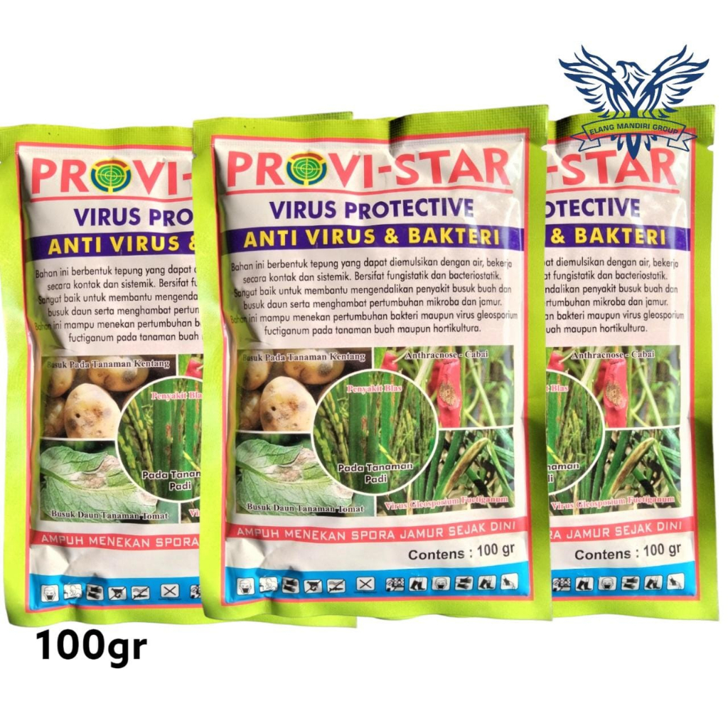 PROVI-STAR 100gr Virus Protektive Tetradium Benzoat 60% Setara dengan 60% Sodium Nitro Benzoat Natrium Nitro Benzoat Mengendalikan Penyakit Busuk Tanaman Serta Menghambat Pertumbuhan Mikroba dan Jamur