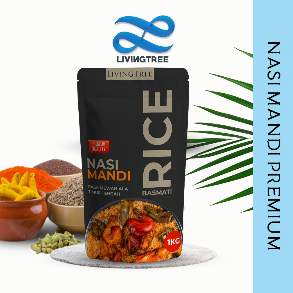 

Paket Nasi Arab Beras Basmati bumbu Nasi Mandhi Khas Arab 1Kg Instan | Beras Basmati