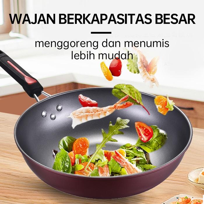 GM Bear Panci Teflon Wajan Set isi 3pcs P0220 / P 0220  Panci Penggorengan Set Murah