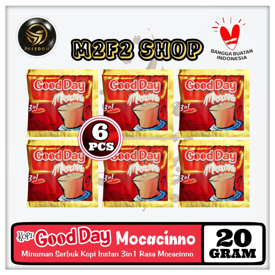 

Kopi Good Day Mocacinno Sachet | GT - 20 gr (Kemasan 6 Pcs)