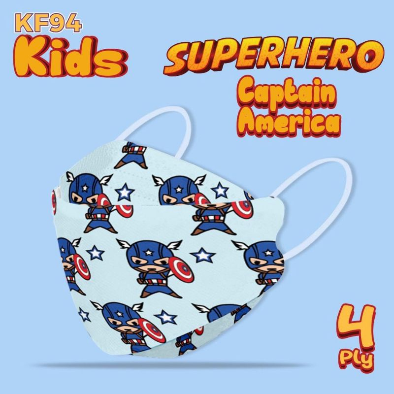 MASKER KF94 ANAK MOTIF SUPERHERO DAN PRINCESS 4 PLY [SWEETSPACE]