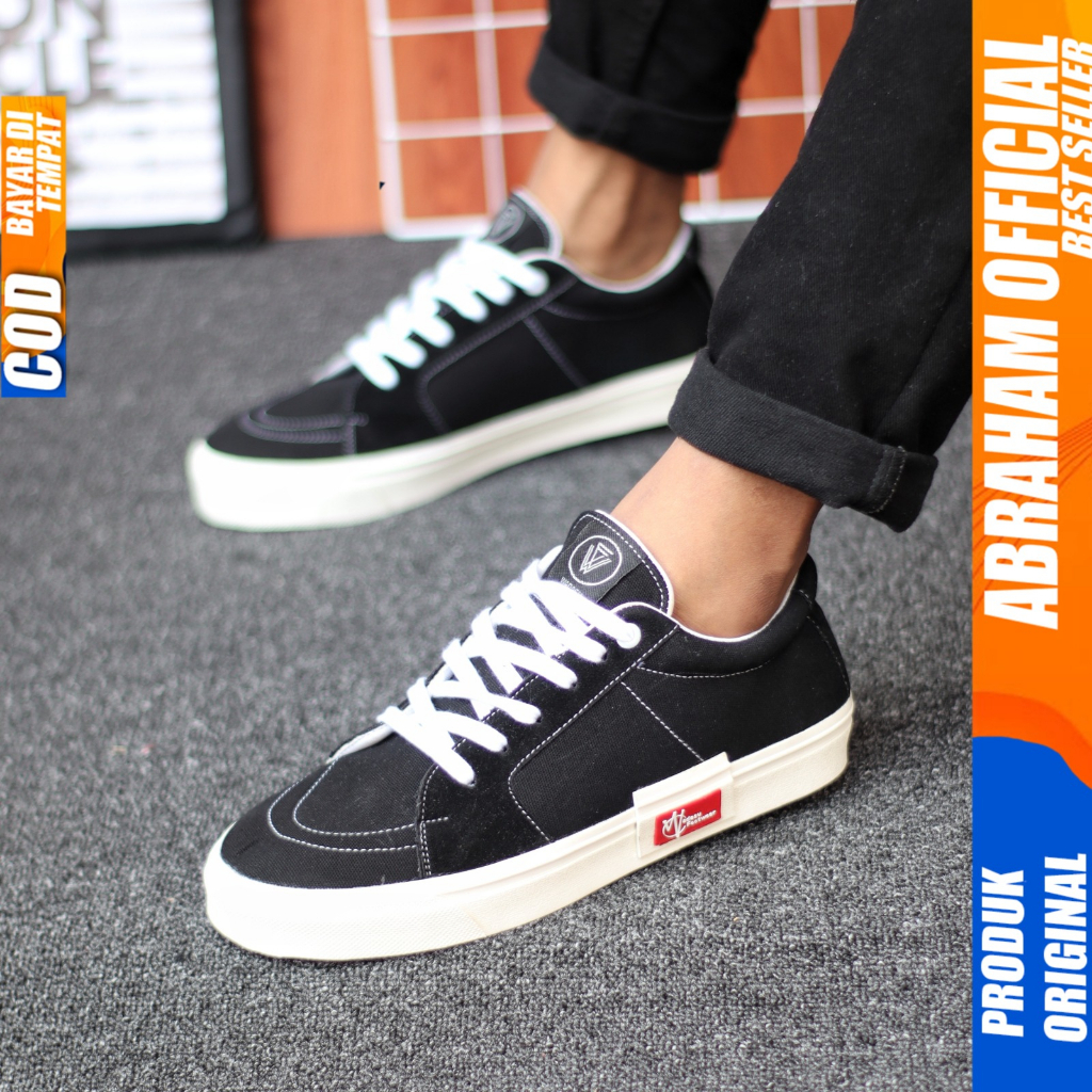 Sepatu Pria Sneakers 38-47 Og Hitam Ukuran Besar Pria Big Size Pria Hitam Abraham