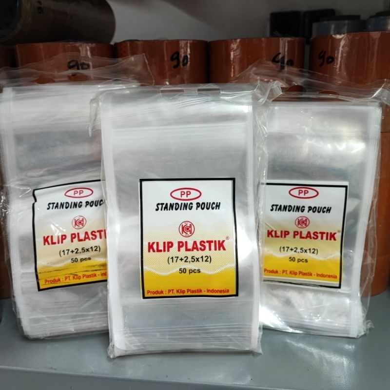 10x17 Standing Pouch / STP Klip Double Seal / Seal lebar