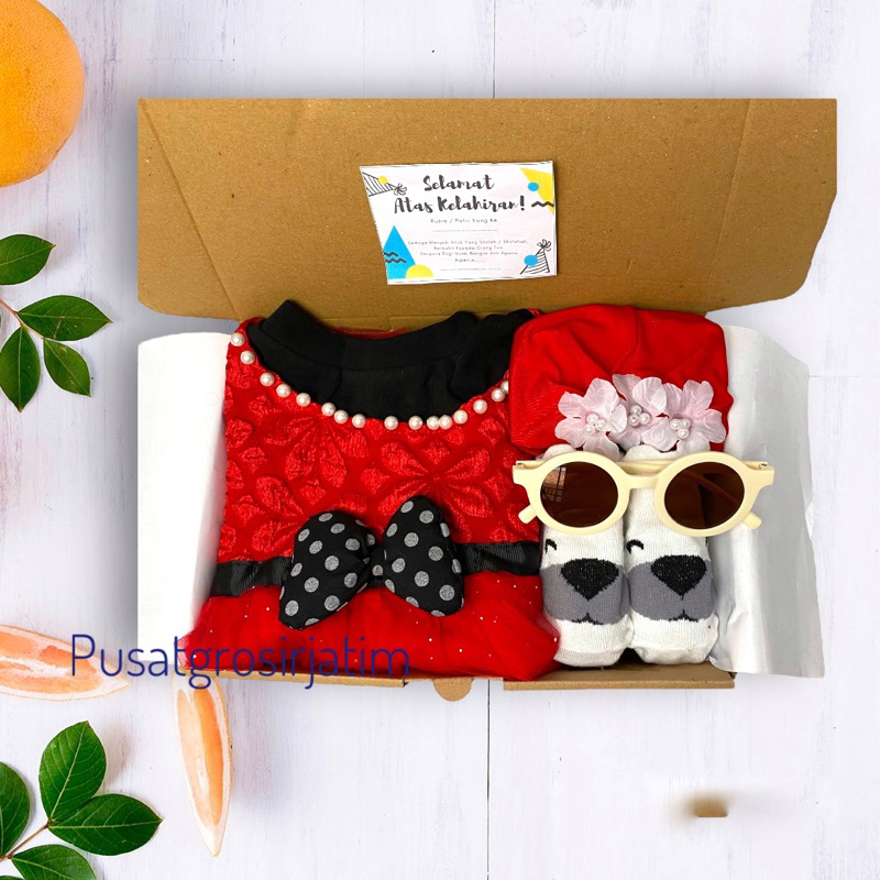 Dress bayi perempuan kualitas import Baju pesta bayi perempuan cocok buat HAMPERS bayi / KADO LAHIRAN / PARCEL BAYI CEWEK