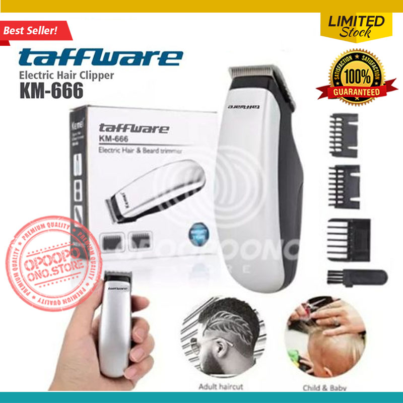 Alat Cukur Rambut Dewasa / Anak - Taffware KM-666. Alat Cukur Bulu Tubuh.