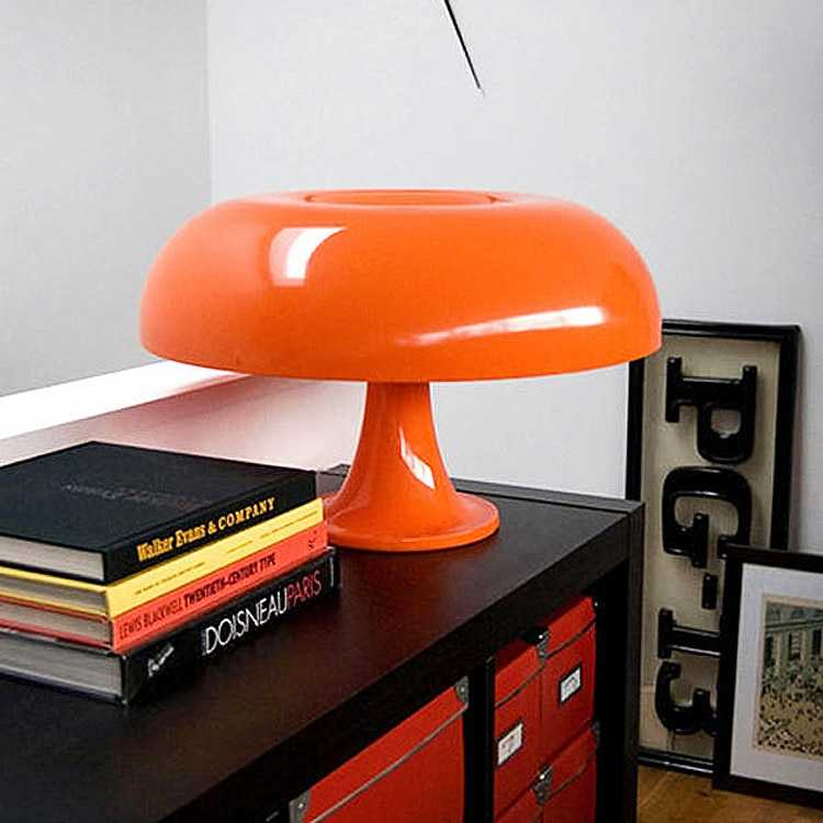 Lampu Meja Hias LED Mid Century Mushroom 4 LED 5W 3 in 1 Color Lampu Desain Unik Minimalis Temperatur Warna