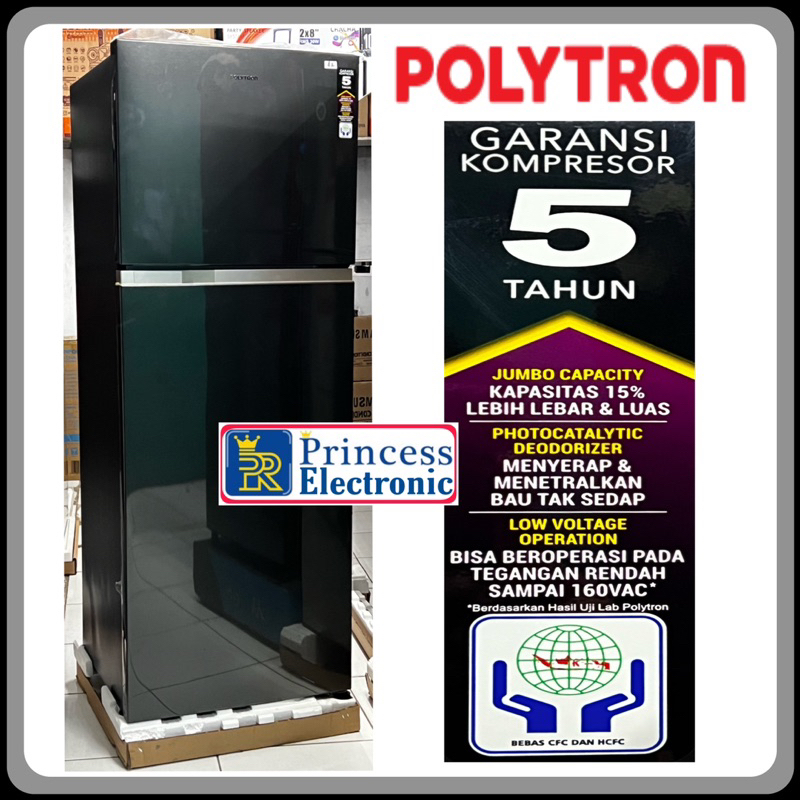 POLYTRON Kulkas 2 Pintu 260 liter PRW 292T
