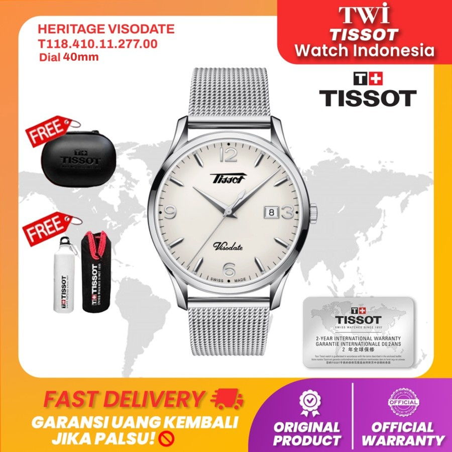 Jam Tangan Pria Tissot T118.410.11.277.00 Heritage Visodate