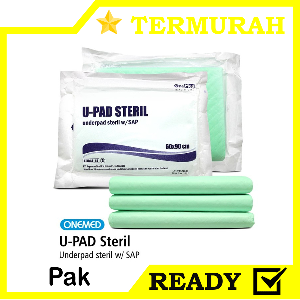 Grosir Pasar Pramuka Underpad Upad-Steril 60x90cm Onemed Pack Isi 10 Lembar