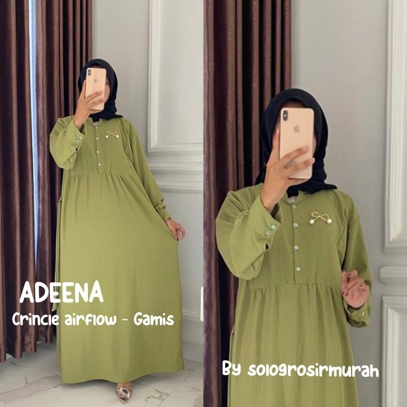 Adeena Gamis Crincle Airflow LD 110cm // Maxy Polos Crincle