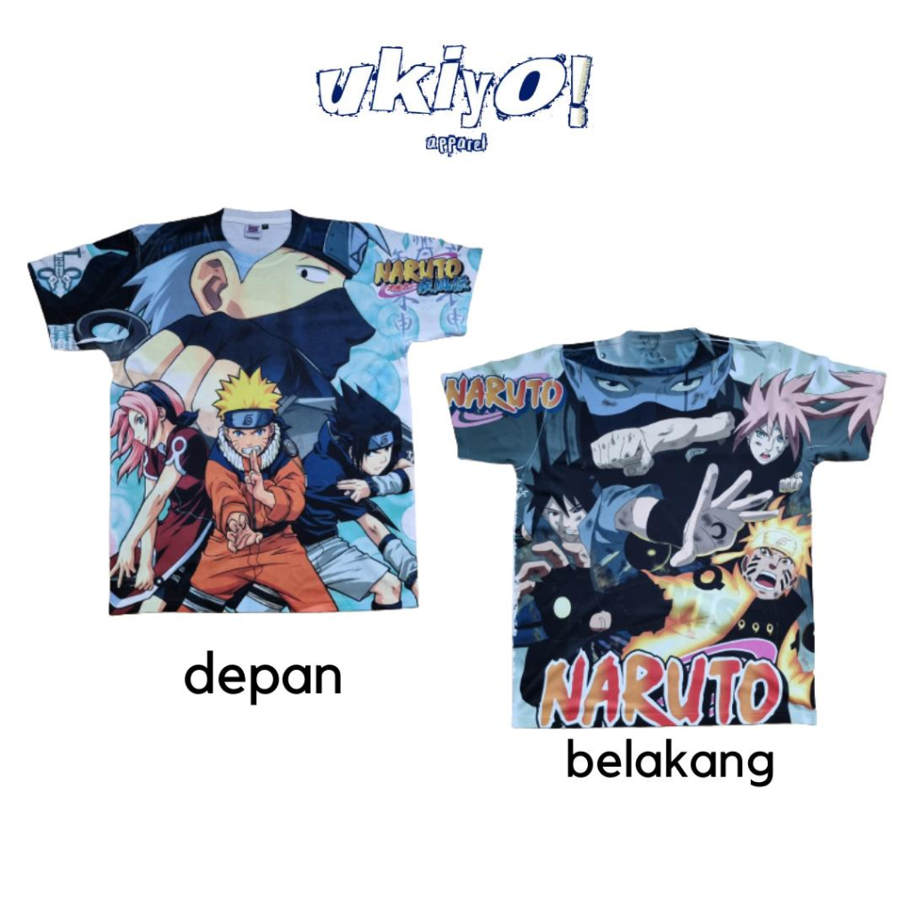 KAOS TAG THAILAND NARUTO TRIO AOP (ALL OF PRINT) | KAOS CARTOON KARTUN ANIME KOMIK COMIC FULLPRINT F