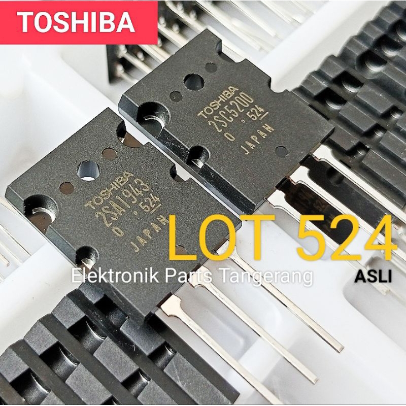 TOSHIBA 2SA1943 2SC5200 ORIGINAL ( LOT 524 ) MADE JAPAN TRANSISTOR 2SA1943 TOSHIBA 2SC5200 TOSHIBA A