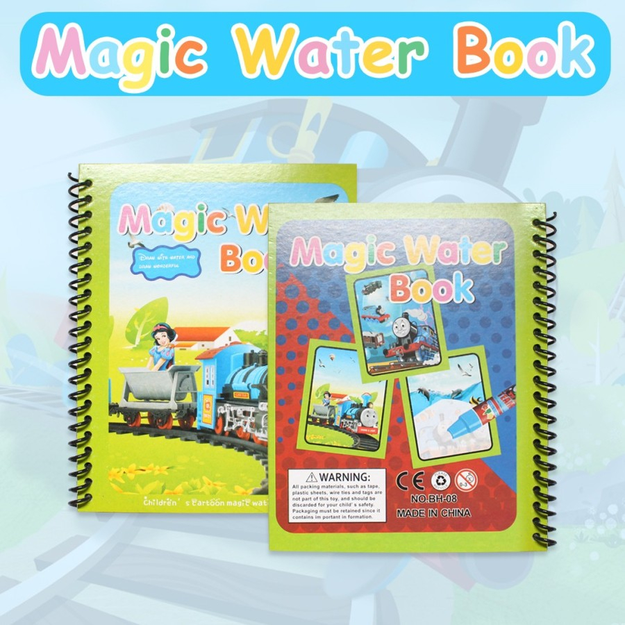 Magic Water Book Buku Mewarnai Ajaib Dengan Spidol Air Water Drawing Ajaib Buku Edukasi Anak White_Cell