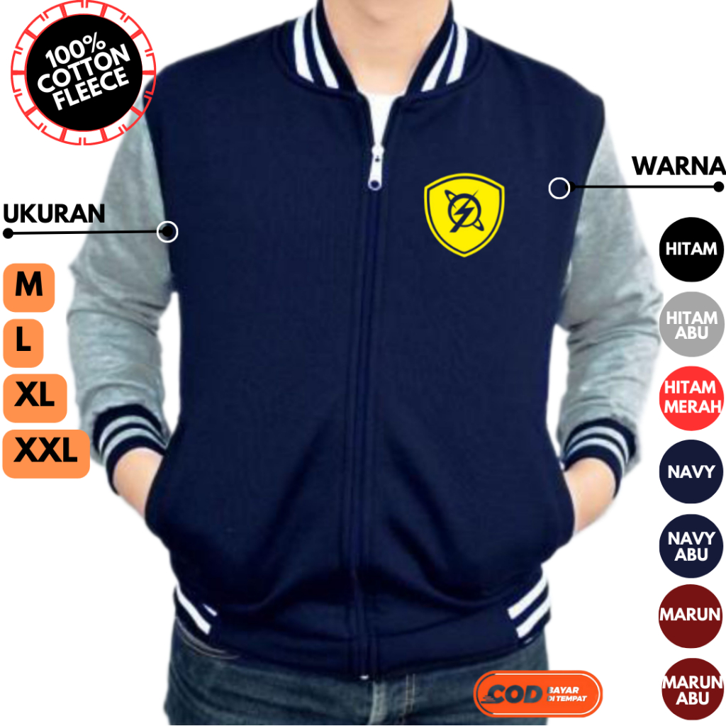 Jaket Baseball Planetsurf Pria Wanita Cowok Cewek Keren Kece Premium Original 100% Cotton Fleece Hal