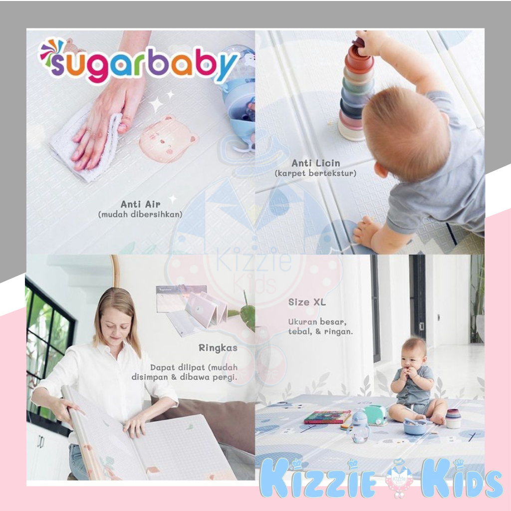 Sugar Baby Foldable Baby Playmat/ Playmat Lipat Anak  Waterproff/ Karpet Lipat Bayi / Matras Bayi