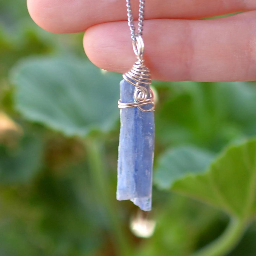 Blue Kyanite Stone Necklace
