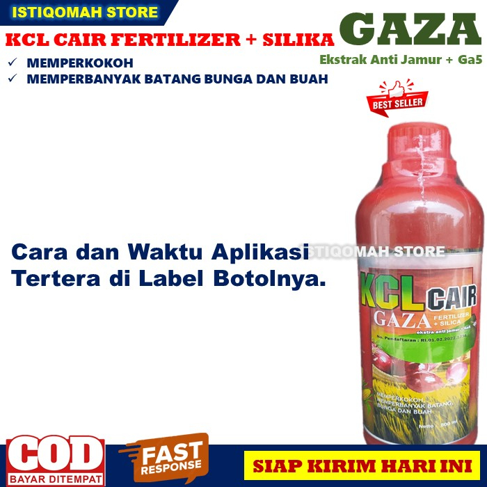 Pupuk Pelebat Bunga dan Buah Kedelai KCL GAZA 500ML Pupuk KCL Cair Fertilizer + Silica Memperkokoh Memperbanyak Batang, Bunga dan Buah Tanaman Kacang Kedelai yang Bagus dan Ampuh, Pupuk Cair Pelebat Bunga dan Buah Kedelai Super Lebat TERLARIS