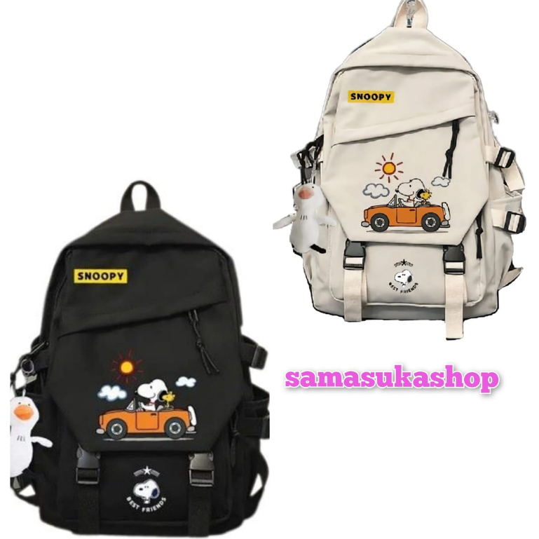 samasuka.shop - Tas Ransel  Fashion Wanita Pria Anak Remaja Motif Hewan SNOOPY Trendi dalam Satu Paket Fashion Bergaya Cute Pilihan Terbaik Tas Sekolah Anak Perempuan Cewek dan Remaja Cowok Keren Tampil Stylish Praktis Simpan Barang-barang dengan Mudah