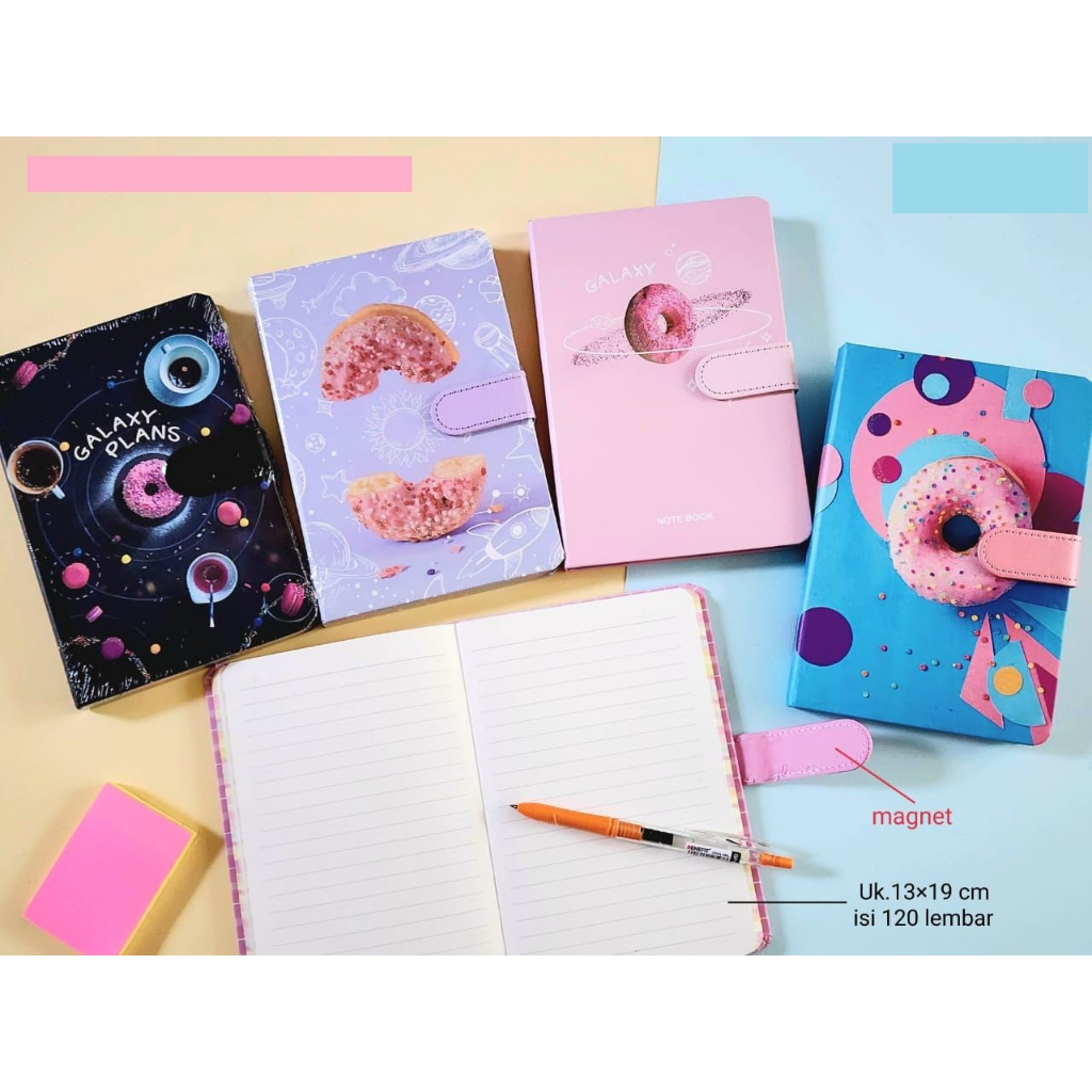 

Hardcover notebook donut galaxy