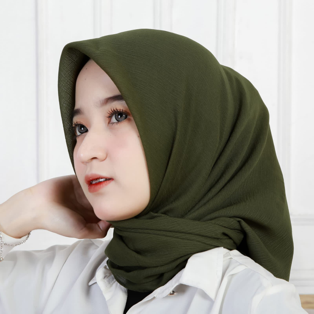 Kerudung Segi Empat Motif Corn Skin - Hijab Jilbab Harian Motif Kulit Jagung