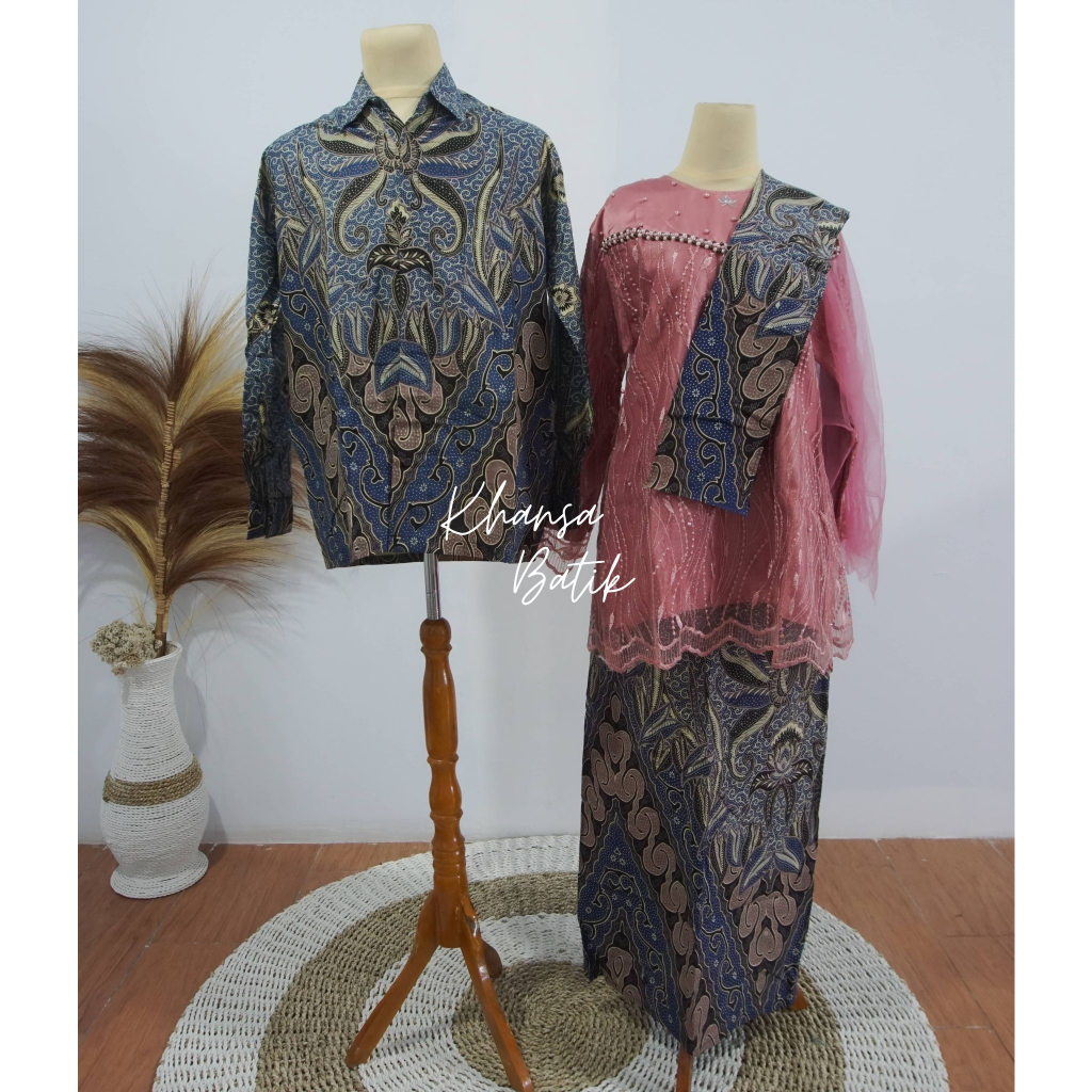 KHANSABATIK TERMURAH ADA JUMBO EKSTRA!!! VEKA TUNIK COUPLE KEBAYA SARIMBIT KELUARGA SUAMI ISTRI / KEBAYA FULL BROKAT KEMEJA PRIA / BAJU KONDANGAN TUNANGAN, WISUDA