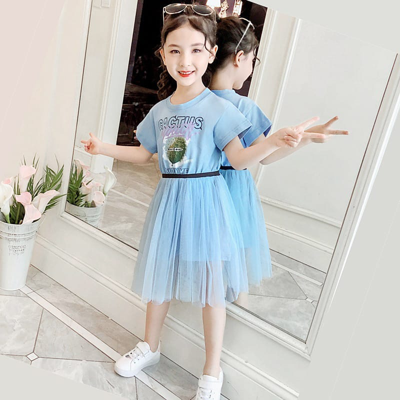 Setelan Rok Anak Perempun Cactus Blue