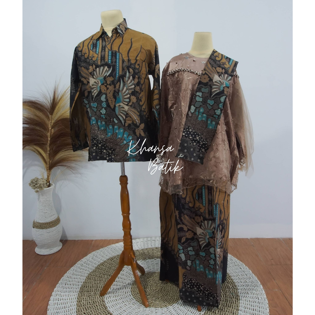 KHANSABATIK BISA COD! SET KEBAYA VEKKA COUPLE WISUDA LAMARAN TUNANGAN BAJU KEBAYA BATIK COUPLE KEBAYA BAROKAT TERBARU BAJU SARIMBIT PRIA WANITA MODERN 2022