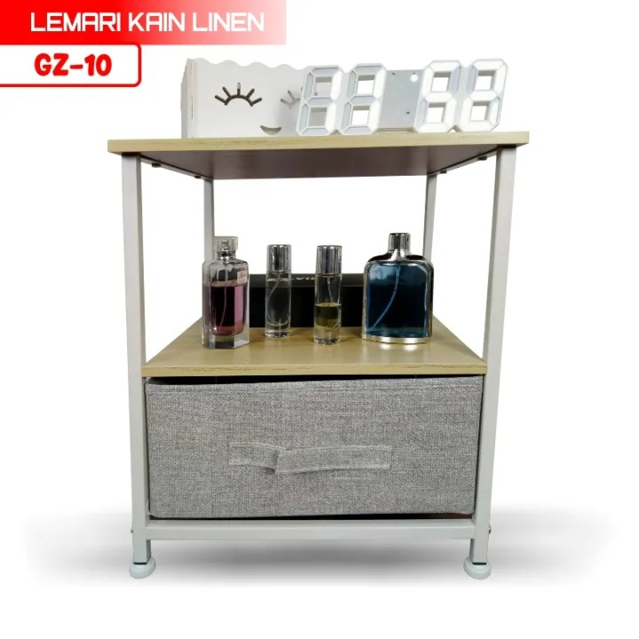 PROMO Lemari kain laci sisi ranjang lemari linen knimalis lemari kabinet