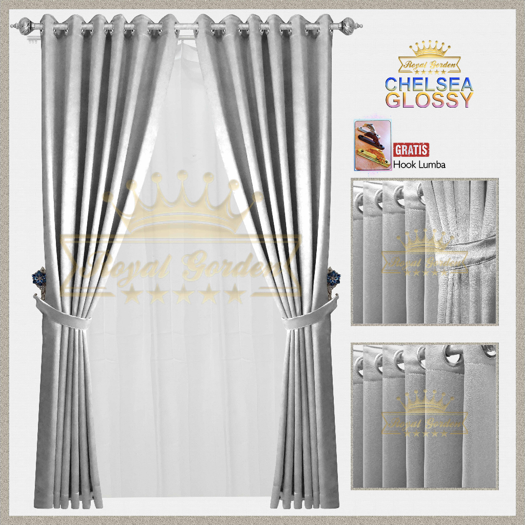 Gorden Jendela Minimalis Tinggi Tirai Pintu Blackout Import Hordeng Ruang Tamu Pembatas Ruangan