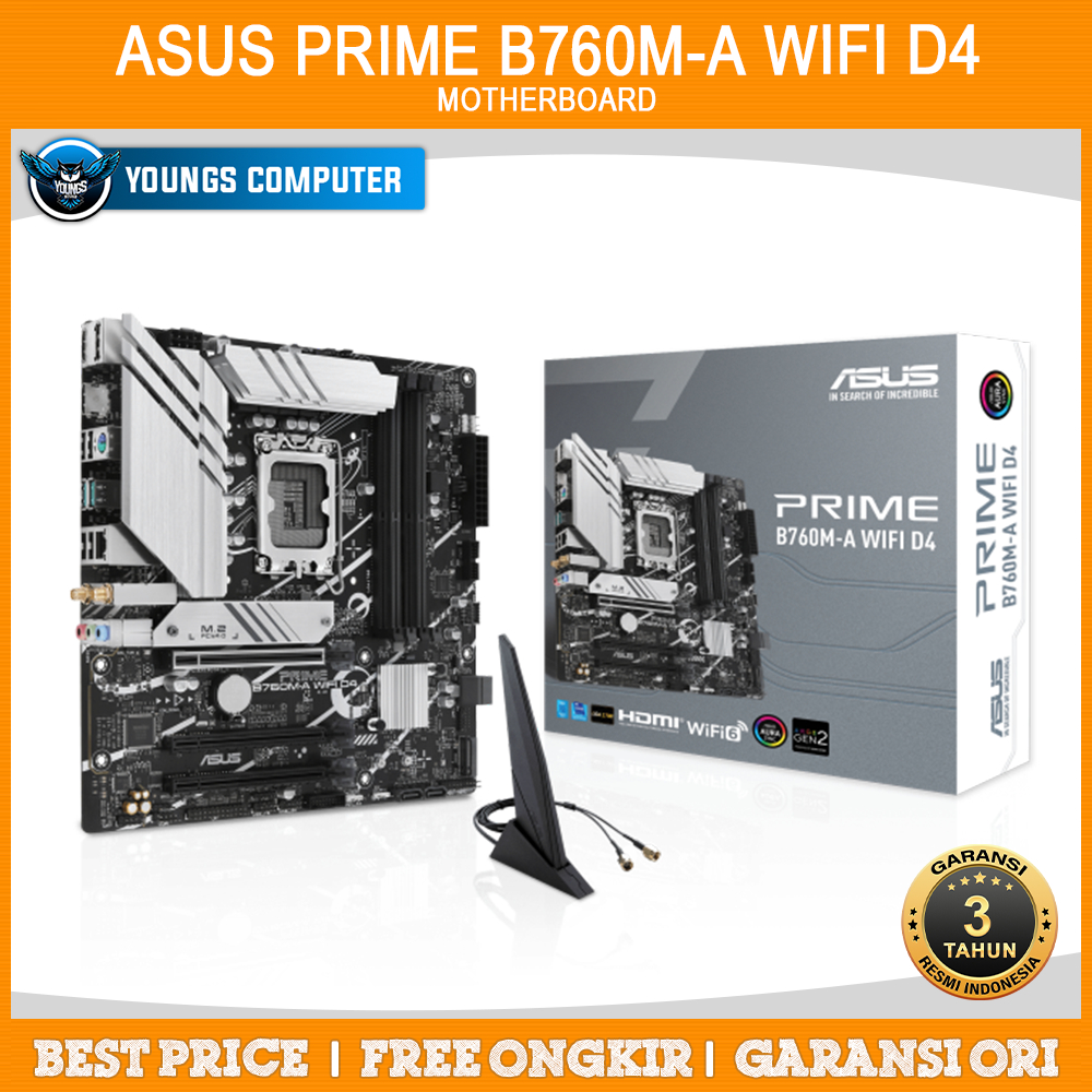 ASUS PRIME B760M-A WIFI D4 | Motherboard Intel LGA1700 DDR4 B760 MATX