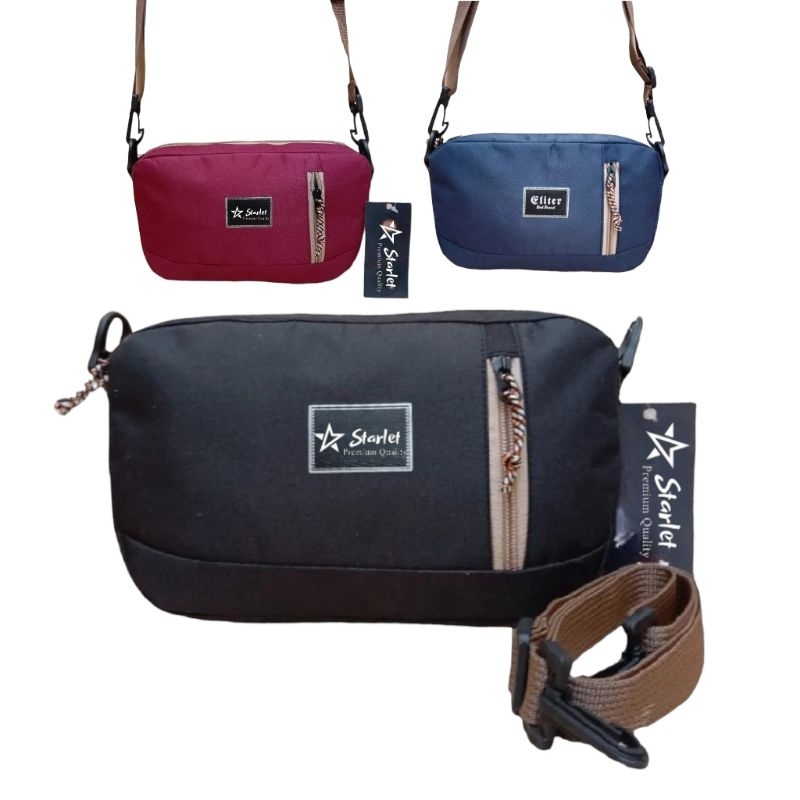 tas slempang pria waita selempang menggunakan jaring depan