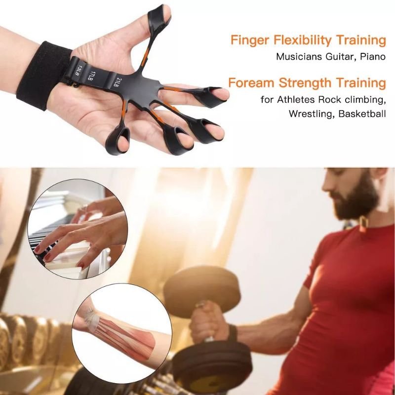 Finger Gripper Finger Berolahraga Jari Gitar Finger Strengthener Hand Finger Exerciser Alat Latih Ja