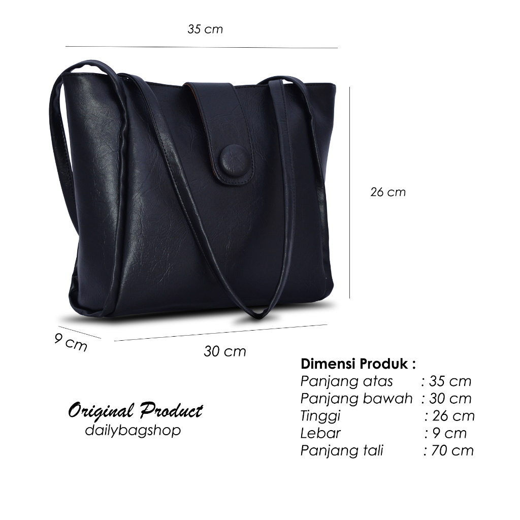Tas Tote Wanita Remaja Kulit Premium Elegan Kekinian Clara Semi Glossy Kerja Kuliah Trend Korea